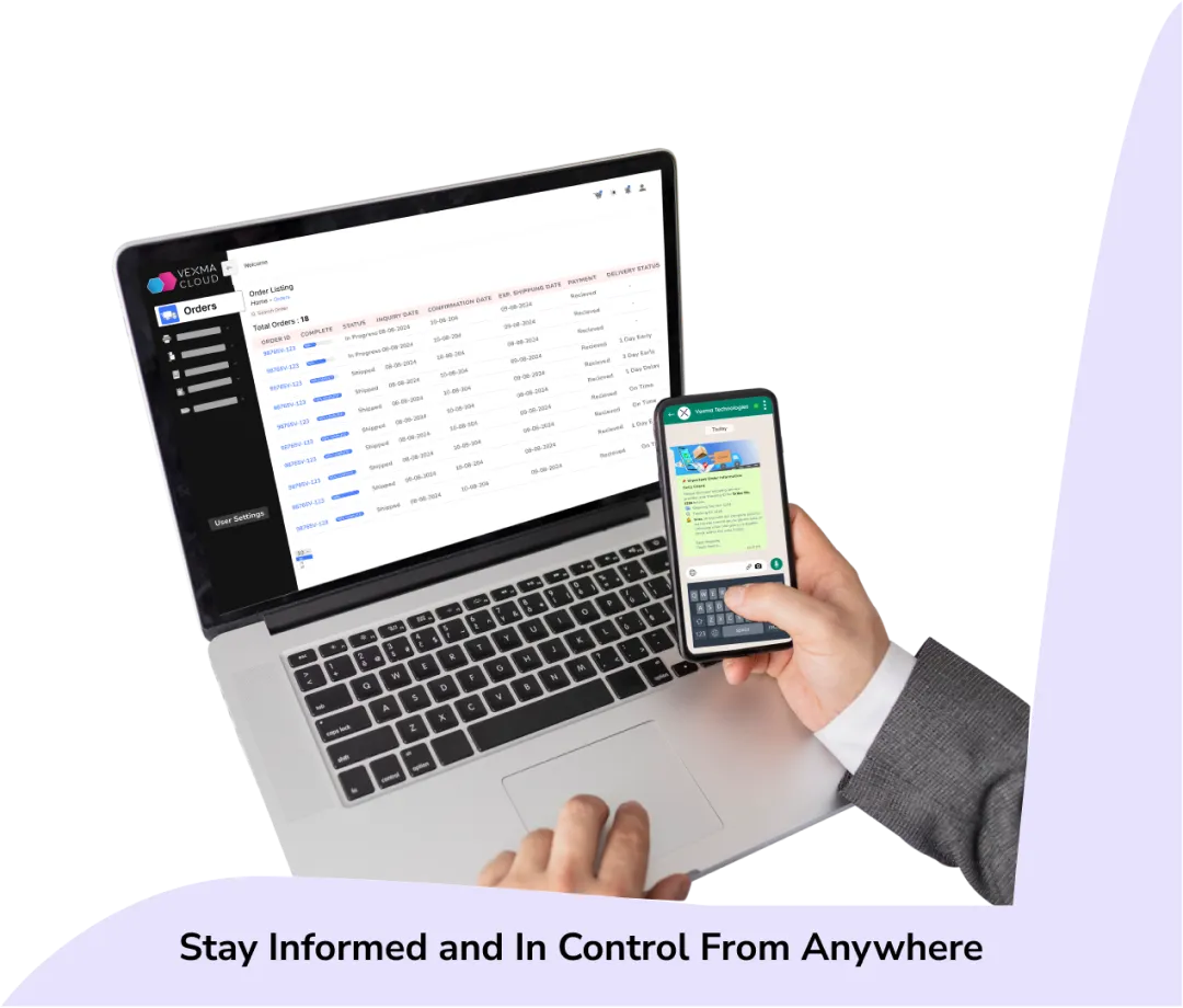 live order tracking with whatsapp image