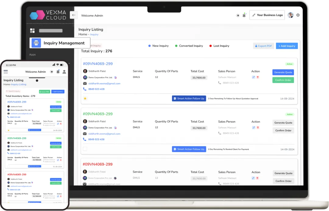 Vexmacloud Inquiry Management